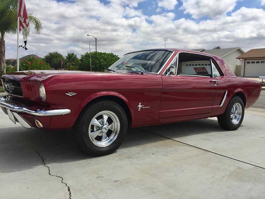 1st gen classic Ruby Red 1964 Ford Mustang V8 For Sale - MustangCarPlace