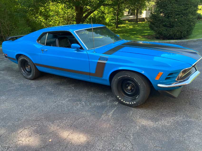 1st gen blue 1970 Ford Mustang Boss 302 manual For Sale - MustangCarPlace